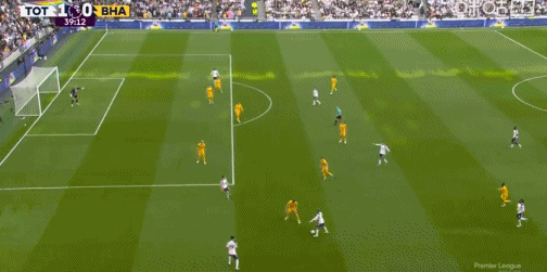 半场：热刺1-1布莱顿，波罗头球破门，三笘薰精彩抽射扳平